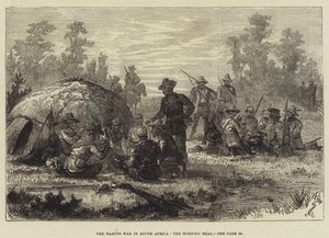 La guerre des Basutos en Afrique du Sud, le repas du matin - Johann Nepomuk Schonberg